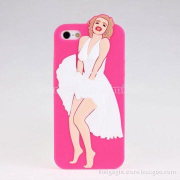 Sexy Girl marilyn monroe silicone case for iphone 5